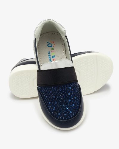 OUTLET Royalfashion Námořnicko-černé dětské slip-on tenisky Ciarala