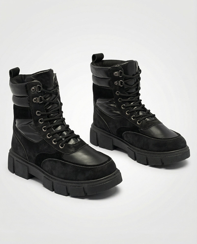 Чорні жіночі утеплені черевики-трапери Kasemi-Footwear