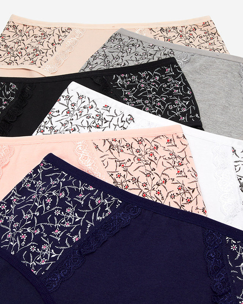 Набір жіночих трусів з принтом 6/уп ПЛЮС РАЗМЕР - Нижня білизна