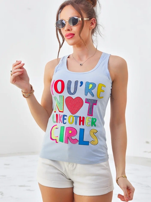 Royalfashion жіночий бавовняний майка на бретелях з принтами