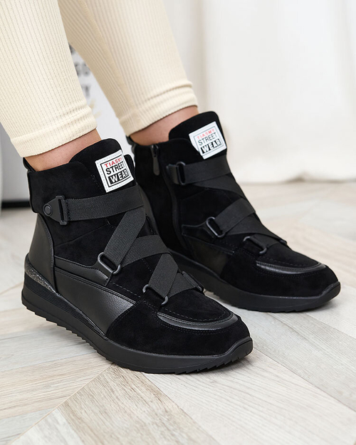 Royalfashion Чорні жіночі спортивні черевики Sattari