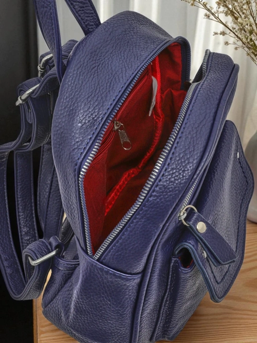 Жіночий рюкзак Callista від Królewska Moda, екошкіра, темно-синій