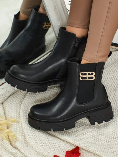 Dámské kotníkové boty z eko kůže Fravine