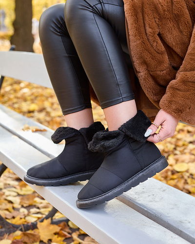 Černé dámské boty a'la snow boots Kalioli- Footwear