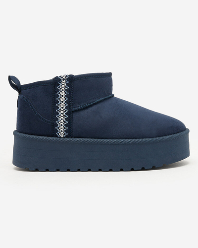 Royalfashion Světle hnědé dámské boty a'la snow boots s ornamentem Parisela