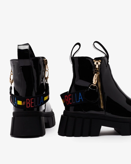 Жіночі чорні лаковані черевики Royalfashion Ceriop