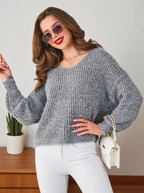 Royalfashion Жіночий светр з блискучою ниткою