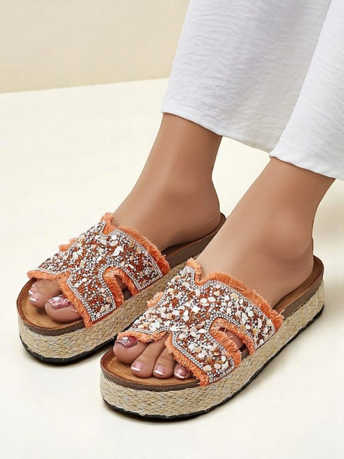 Royalfashion Жіночі шльопанці з прикрасами Candy Candy