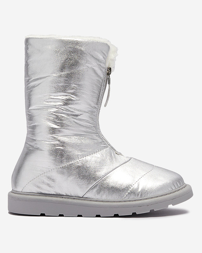 Stříbrné dámské boty a'la snow boots Tirigga- Obuv