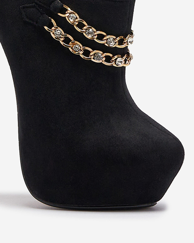 Чорні жіночі туфлі на високій шпильці Ehcso- Footwear