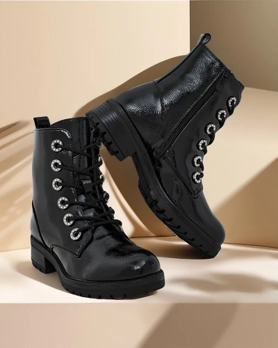 Жіночі ботильйони на шнурівці Royalfashion Solales