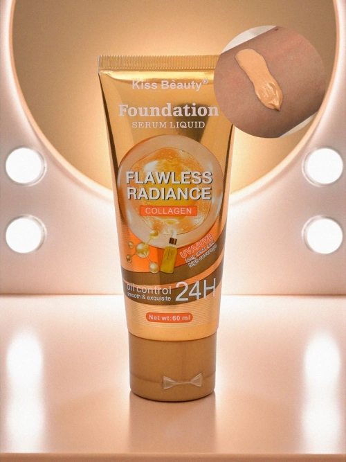 Kiss Beauty Foundation з колагеновою сироваткою – освітлюючий 24H
