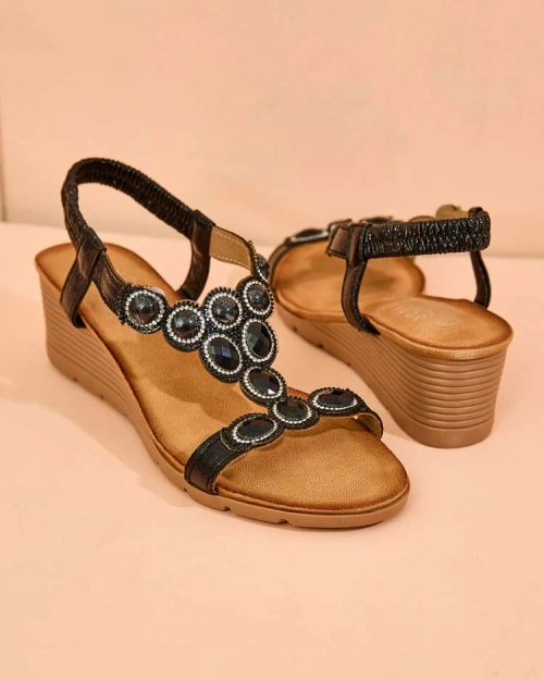 Royalfashion Жіночі босоніжки з цирконієм Obrina