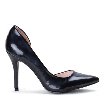 Czarne szpilki z wycięciem Musa - Obuwie