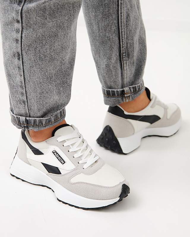 Bílá a šedá dámská sportovní obuv značky Berinn - Footwear