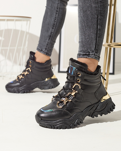 Černá dámská zateplená sportovní obuv Nepolle- Obuv