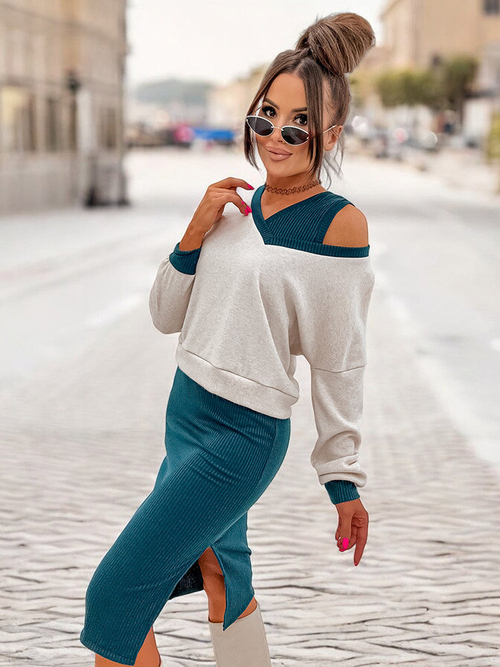 Royalfashion Темно-зелений жіночий повсякденний комплект