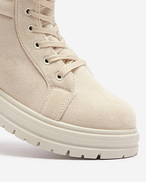 Черевики жіночі утеплені бежеві Tivica - Взуття