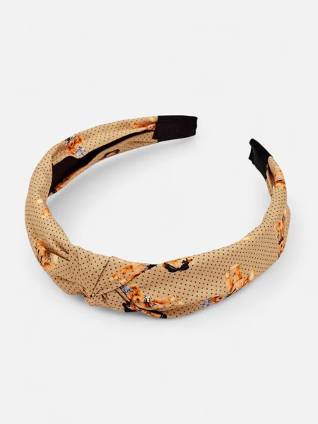 Royalfashion Čelenka do vlasů s copánkovým vzorem s puntíky a medvídky