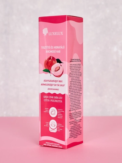 Luxelux čistící hydratační pěna na obličej broskev 150 ml
