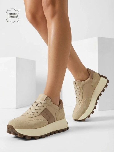 Спортивні жіночі снікерси зі шкіри Naterre