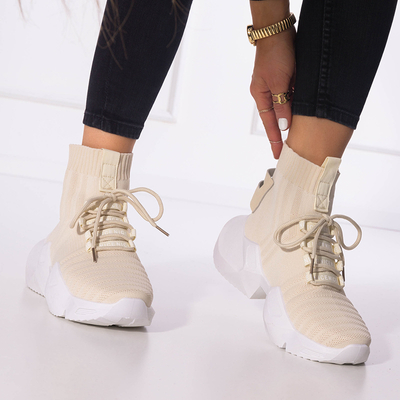 Dámské vysoké tenisky Owami Cream - obuv