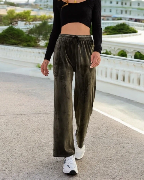 Royalfashion Dámské tepláky a'la velur