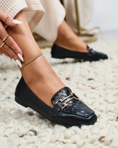 Royalfashion Чорні жіночі мокасини Bulerol