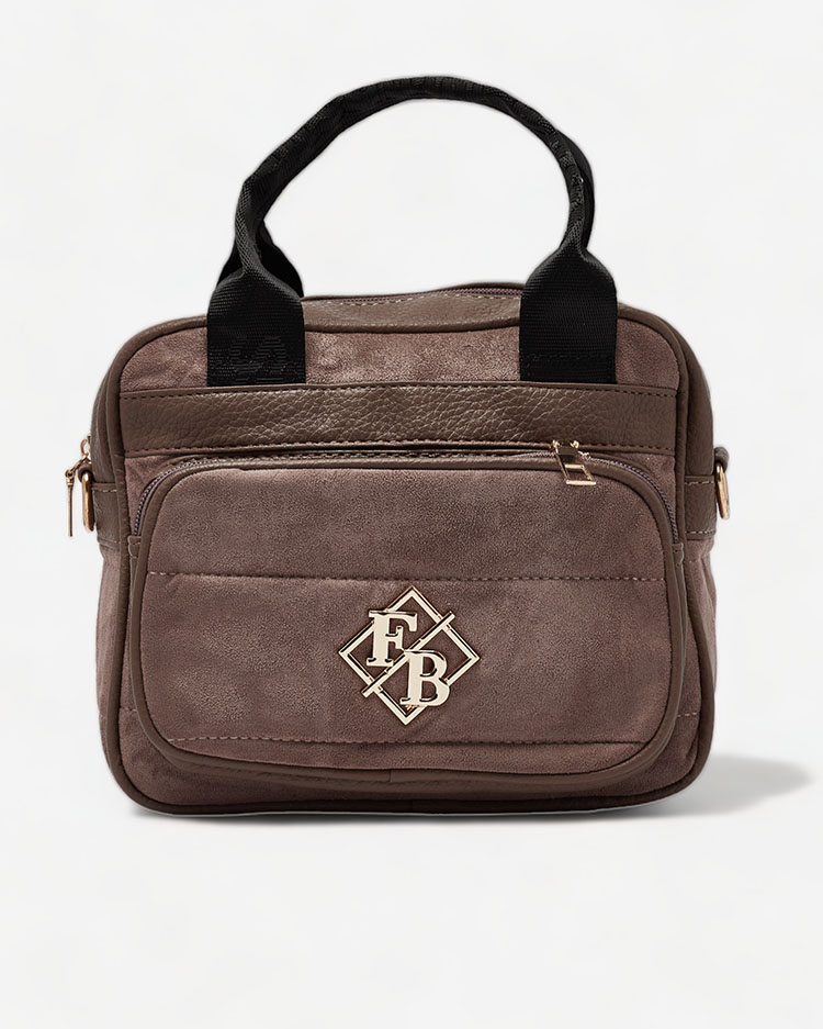 Royalfashion Dámská malá kabelka v tmavě hnědé barvě