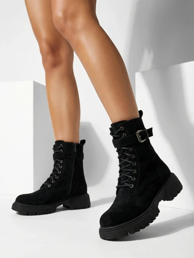 Dámské kotníkové boty z eko semiše Ubill