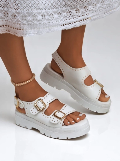 Royalfashion Dámské sandály na silnější podrážce s džety Rocky Chic