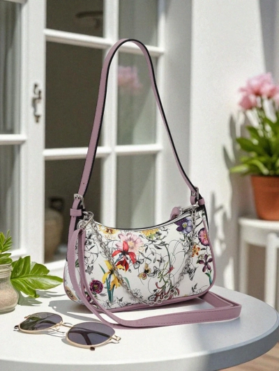 Royalfashion Malá dámská kabelka z eko kůže s květinovým vzorem Lily Bloom
