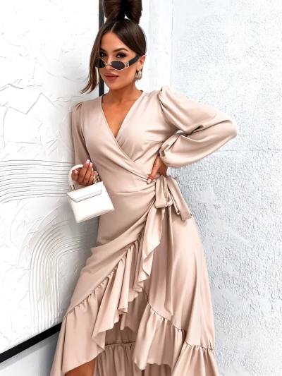 Midi šaty Royalfashion pro ženy s volánky