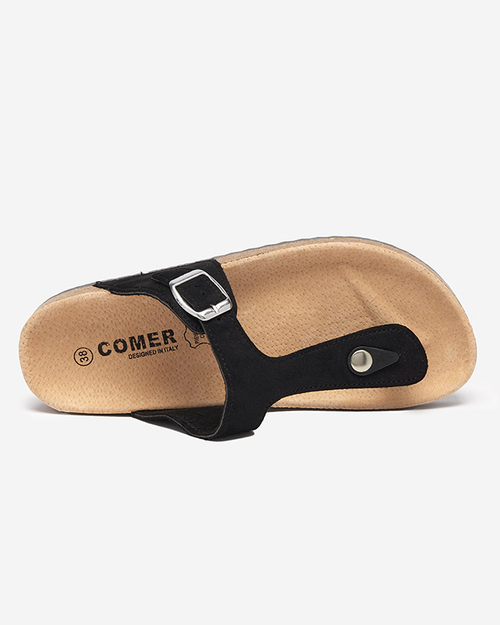 Чорні жіночі шльопанці Sodifo