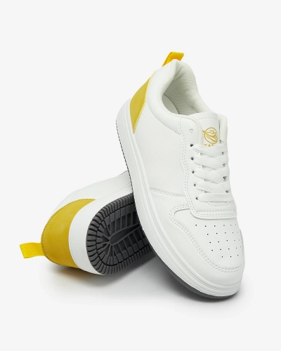 Royalfashion Біло-жовті класичні спортивні кросівки Colorburst Classics