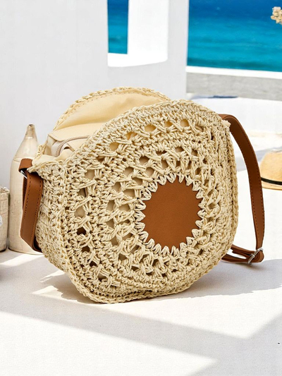 Royalfashion Маленька жіноча солом'яна сумочка Solar Mini