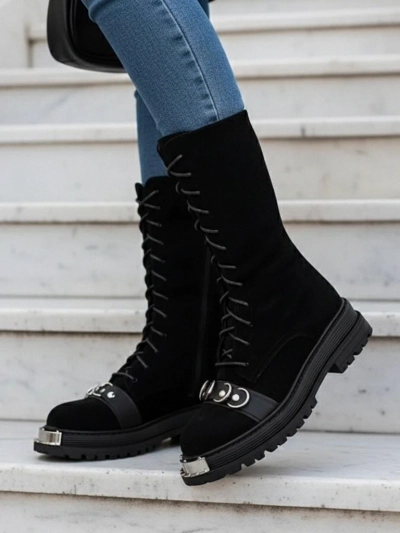 Royalfashion Dámské šněrovací kozačky Werces