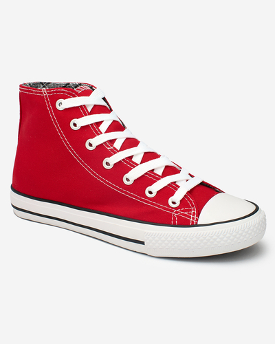 Royalfashion Dámské vysoké červené tenisky Eonall