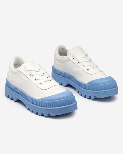 OUTLET Dámské bílé tenisky s modrou podrážkou Comp - Footwear
