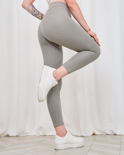 Жіночі легінси в рубчик Royalfashion Grey