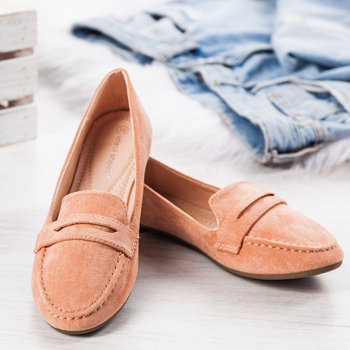 Світло-рожеві лофери з круглим носком Francis - Взуття