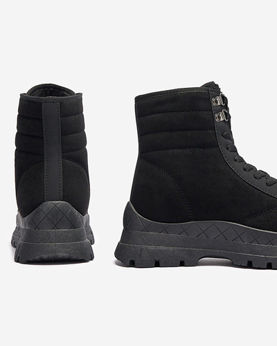 OUTLET Жіночі утеплені черевики-трапери чорного кольору Wosser- Footwear