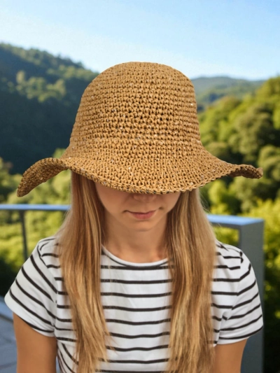 Royalfashion Dámský slaměný klobouk Lila Sun