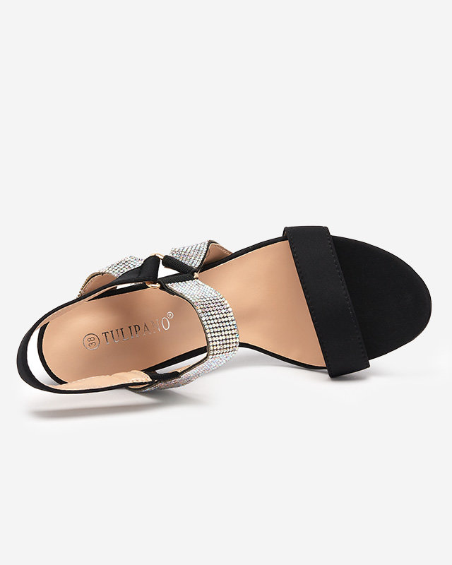 Dámské sandály na sloupku v černé barvě Xiobi- Footwear