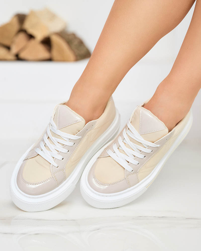 Béžové dámské sportovní tenisky Smaqo - Obuv