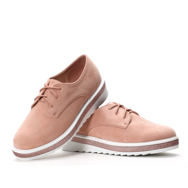 Devestva Pink Lace-up Creepers - Obuv