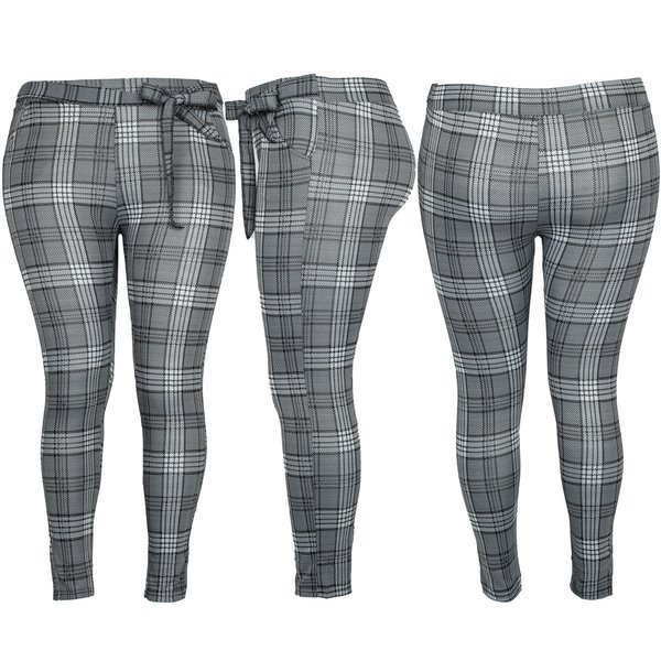 Šedé kostkované kalhoty - Kalhoty 1