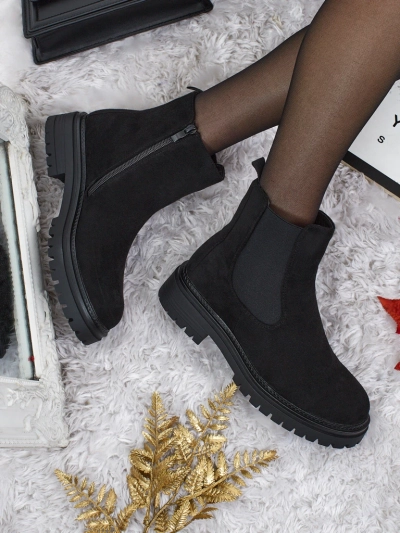 Dámské kotníkové boty ve stylu Chelsea z eko-semiše Zarelle