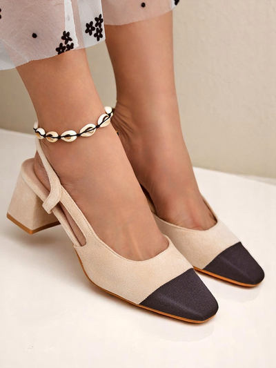 Royalfashion Dámské lodičky na nízkém podpatku s ozdobnou špičkou Eleganzo