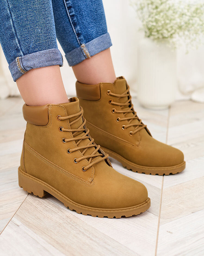 Royalfashion Hnědé dámské trapéry Karveliea